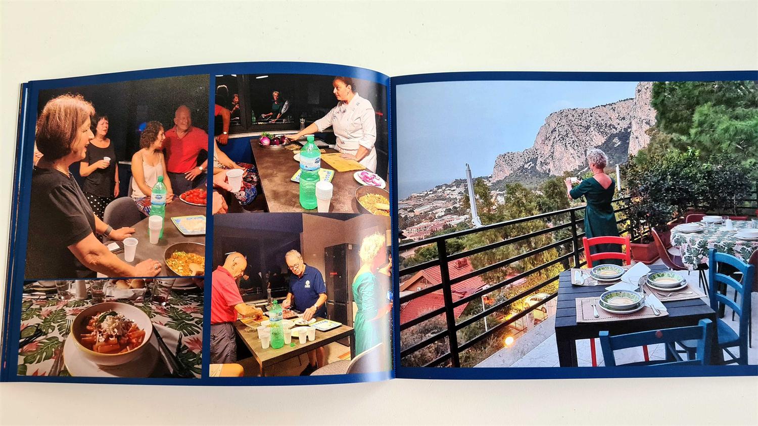 Pagina uit het fotoboek van de taalreis naar Sicilië